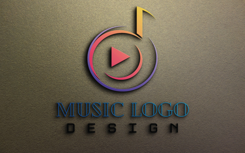 Modern Profesyonel Müzik Logo Şablonu