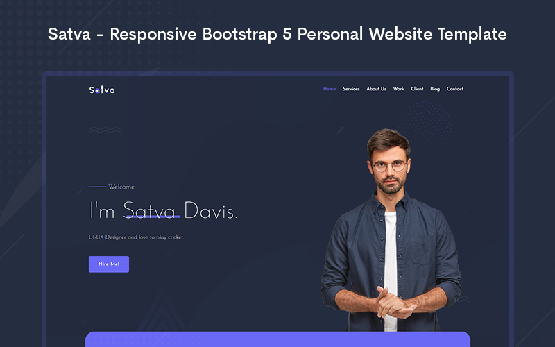 Satva - modelo de site pessoal responsivo Bootstrap 5