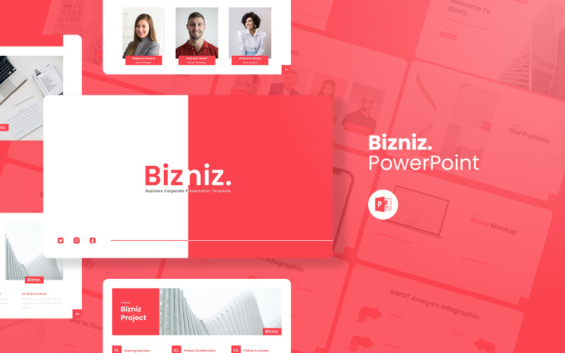 Bizniz - biznes korporacyjny szablon programu PowerPoint