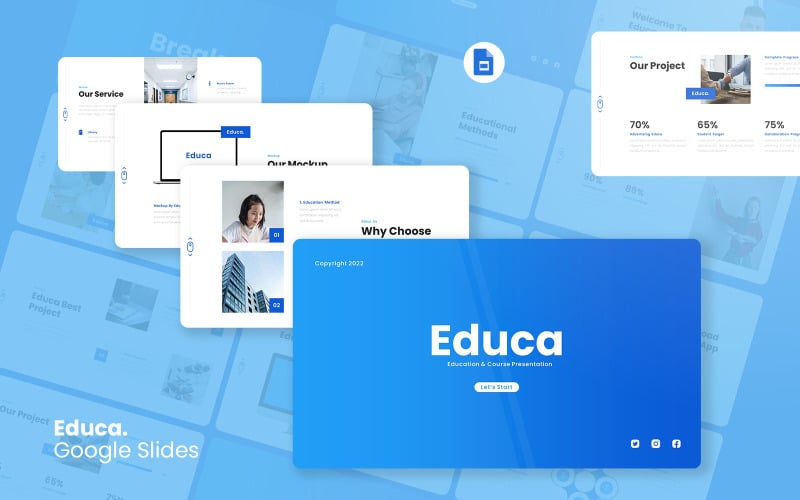 Educa - Google Slides-Vorlage für Bildungspräsentationen