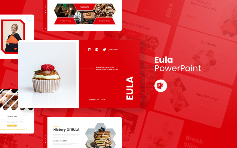 Eula - modelo de PowerPoint de comida e restaurante