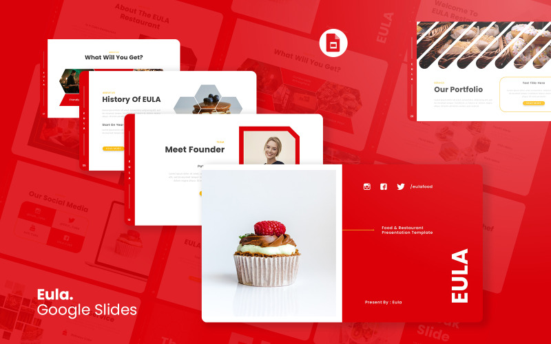 Eula – шаблон Google Slides для їжі та ресторану