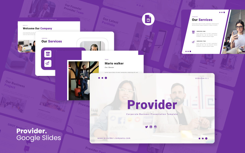 Fournisseur - Modèle Google Slides d'entreprise