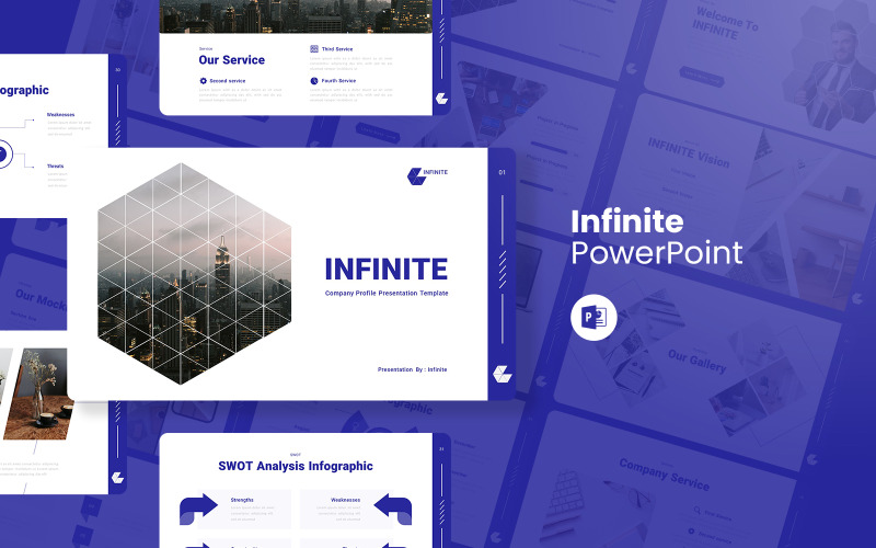 Infinite - Plantilla de PowerPoint para perfil de empresa