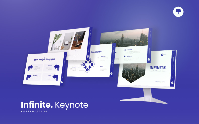 Infinite – Vállalati profil Keynote sablon