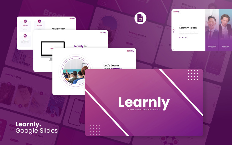 Learnly – освіта та курс Шаблон Google Slides