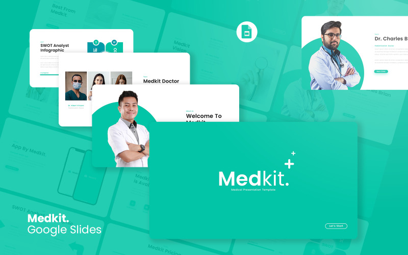 Medkit - Medische presentatie Google Slides-sjabloon