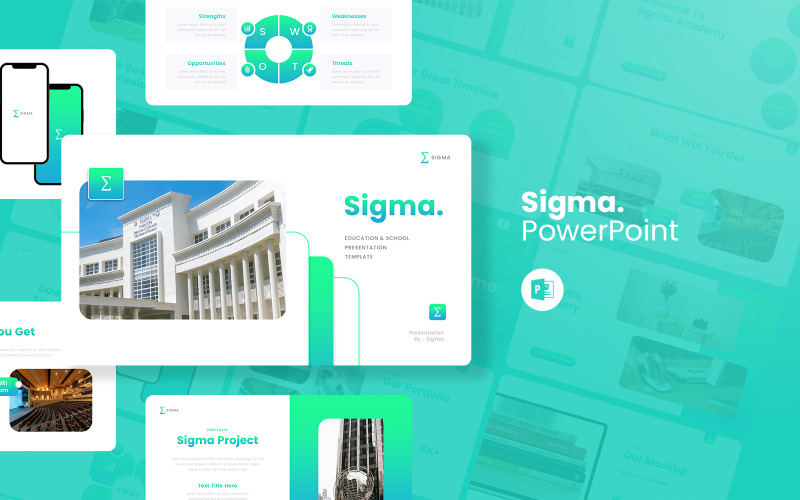 Sigma - Eğitim Google Slayt Şablonu