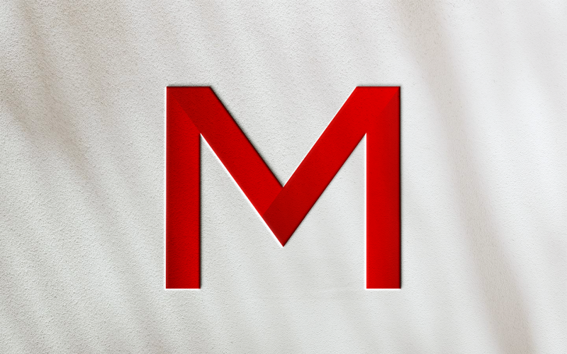 Szablon projektu logo gradientu litery M z plikiem źródłowym