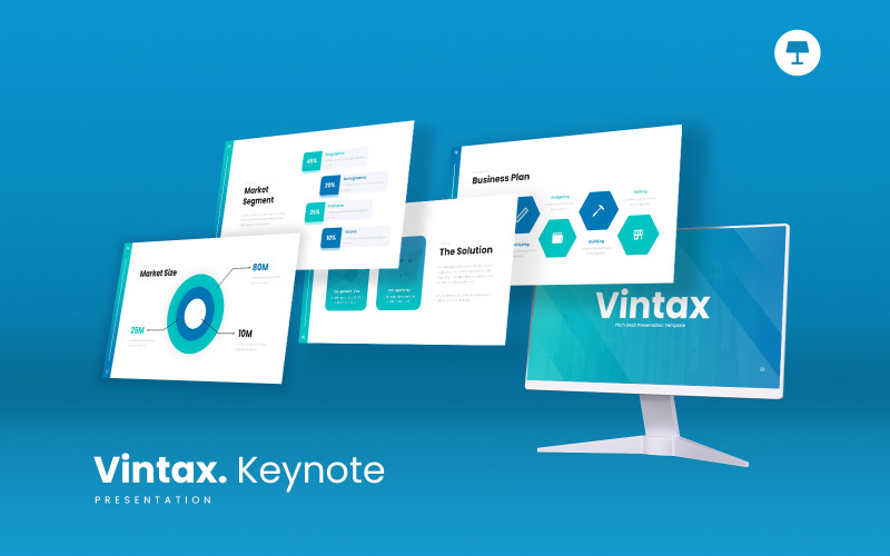 Vintax - Šablona hlavní poznámky pro víceúčelový Pitch Deck