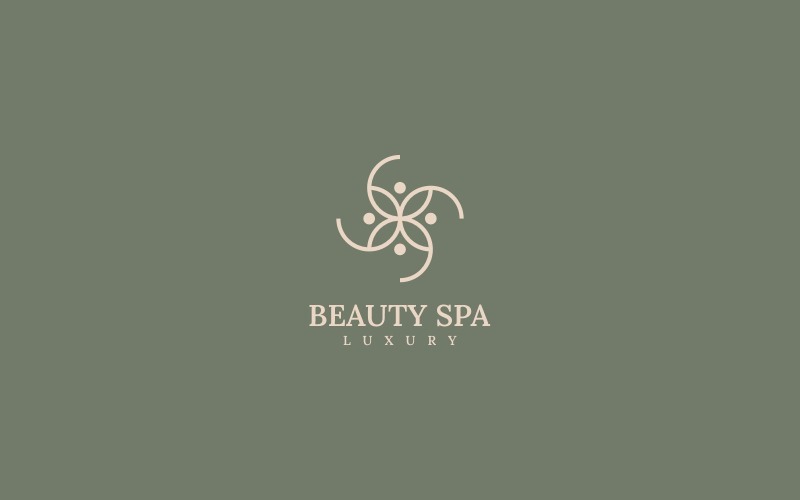 Beauté Spa Line Art Logo Style