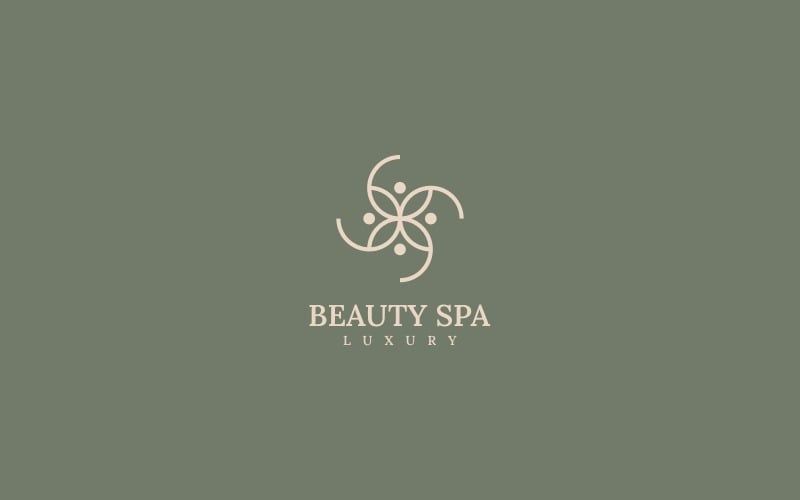 Beauty Spa Line Art Logotypstil