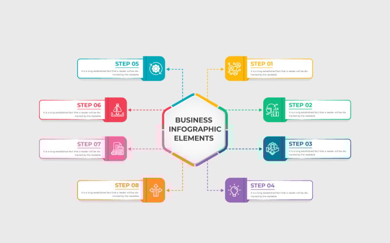 Diseño de diagrama de infografía empresarial