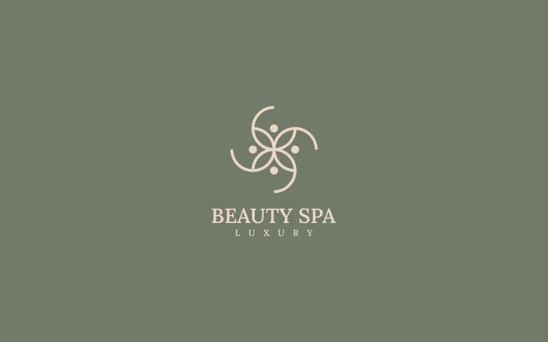 Estilo de logotipo de arte de línea de spa de belleza