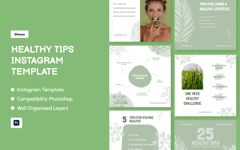 Healthy Tips Instagram Template