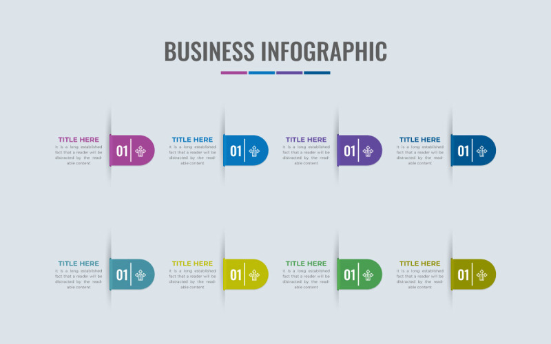 Infografica di presentazione dei dati aziendali