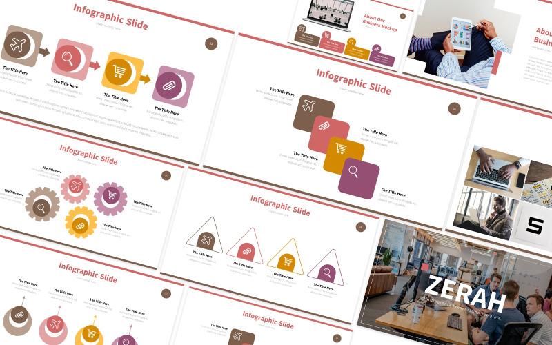 Zerah multifunctionele Business Keynote-sjabloon