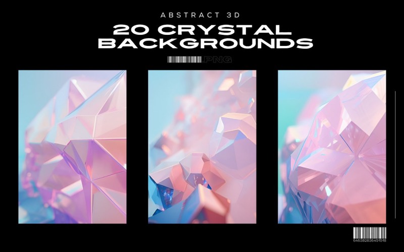 3D Crystal Gradient Bakgrund