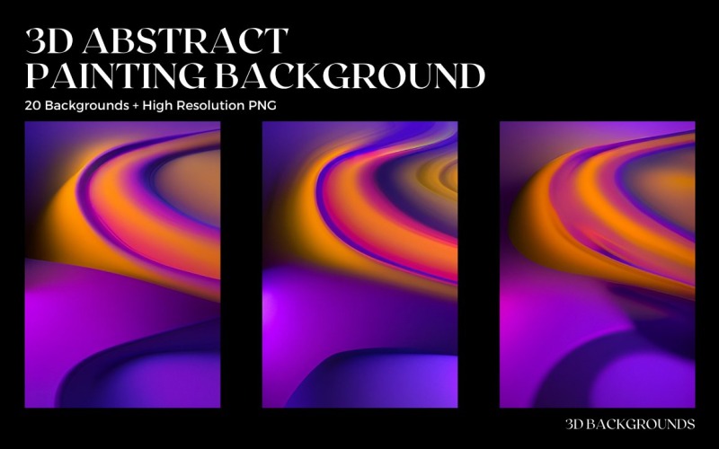 Fondo de pintura abstracta 3D