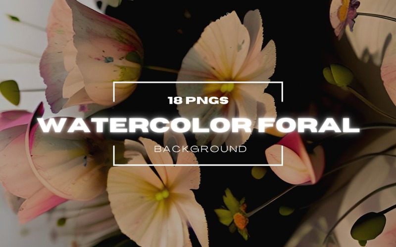 Fundo floral aquarela