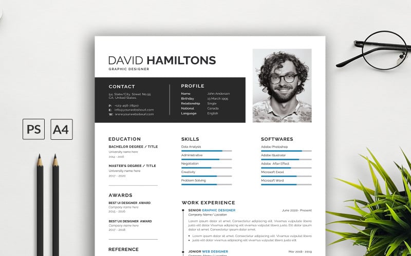 Graphic Designer Resume/cv Template