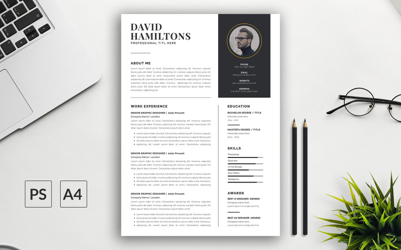 Modèle de CV avec lettre de motivation | Modèle de CV professionnel
