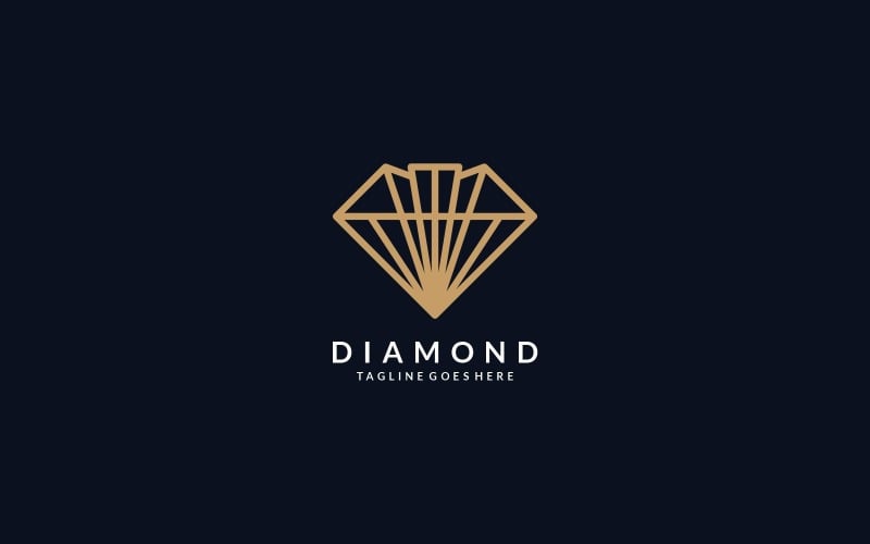 Diamond Line Art Logo Style