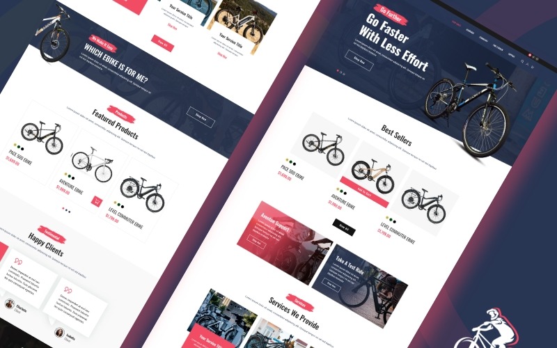 Bike UI Mall designad i Adobe XD