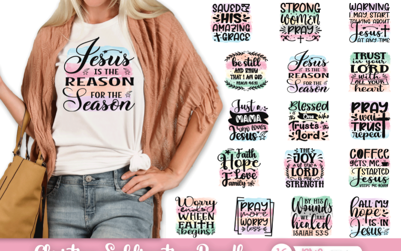 Christian Sublimation Designs PNG Bundle