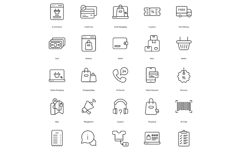 E-Commerce-Icon-Set Business Icons Bundle