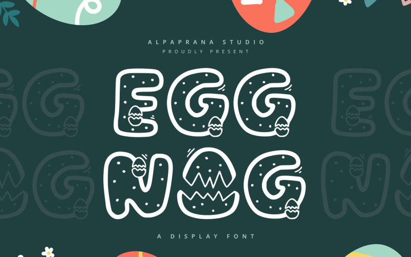 Eggnog - Játékos kijelző betűtípus