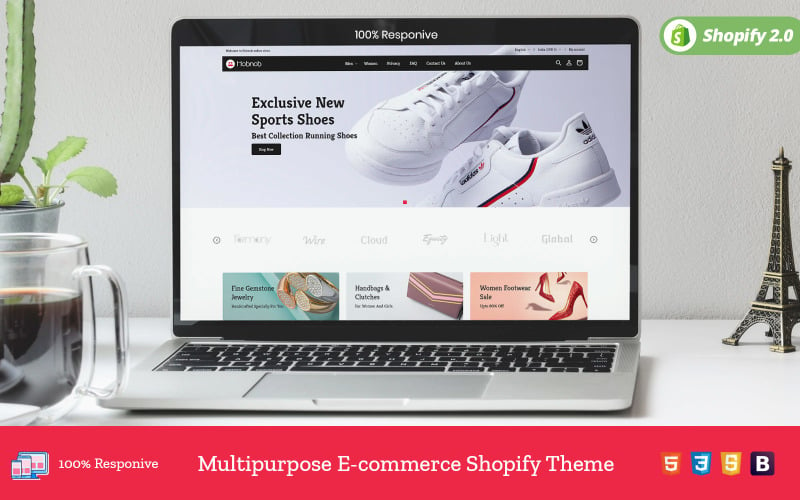 Estilista de Moda Hobnob - Acessórios de Sapatos de Pano Tema Premium da Shopify
