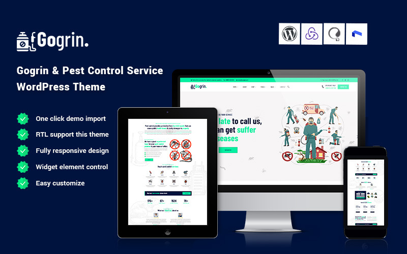 Gogrin - Pest Control Service WordPress-tema