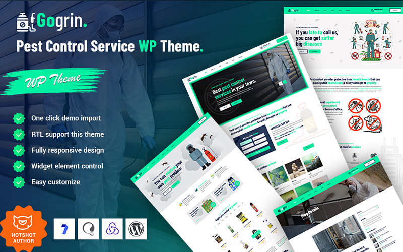 Gogrin - WordPress-thema voor ongediertebestrijding