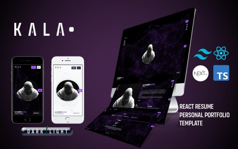 Kala React Website-Vorlage für persönliches Portfolio