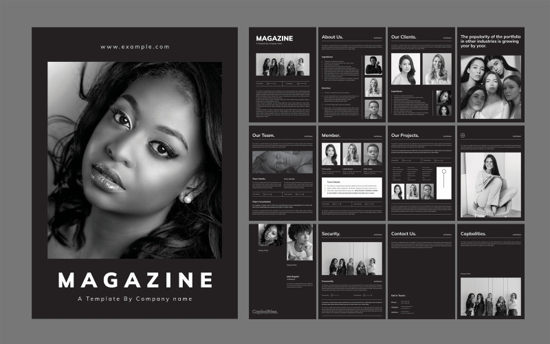 Modèle de magazine InDesign