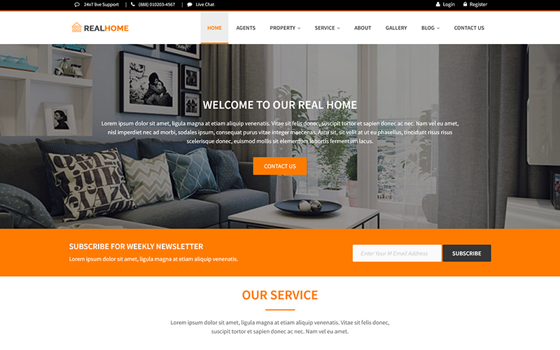 RealHome - Modello reattivo HTML5 immobiliare