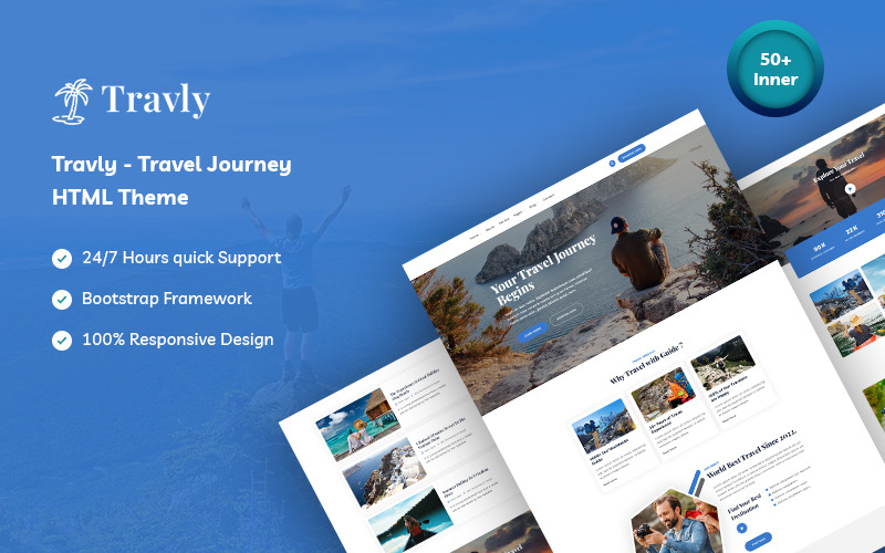 Travly – Seyahat Yolculuğu Web Sitesi Şablonu