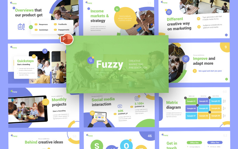 Fuzzy Business Marketing PowerPoint-sjabloon