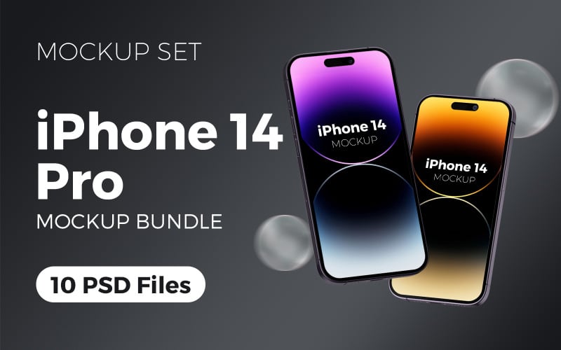 Pacchetto mockup iPhone 14 Pro Max