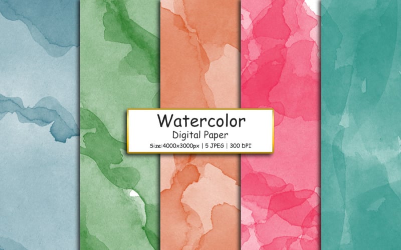Пастельная акварельная цифровая бумага, текстура брызг краски, красочный акварельный фон