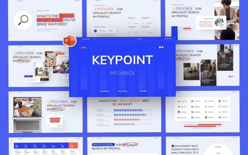 KeyPoint Professional Business PowerPoint-sjabloon