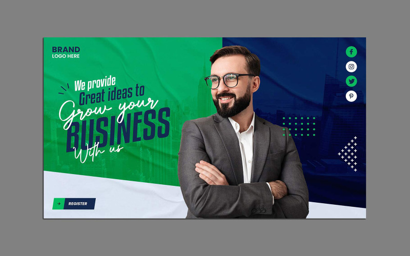 Modello di banner Web attraente per l'agenzia di marketing