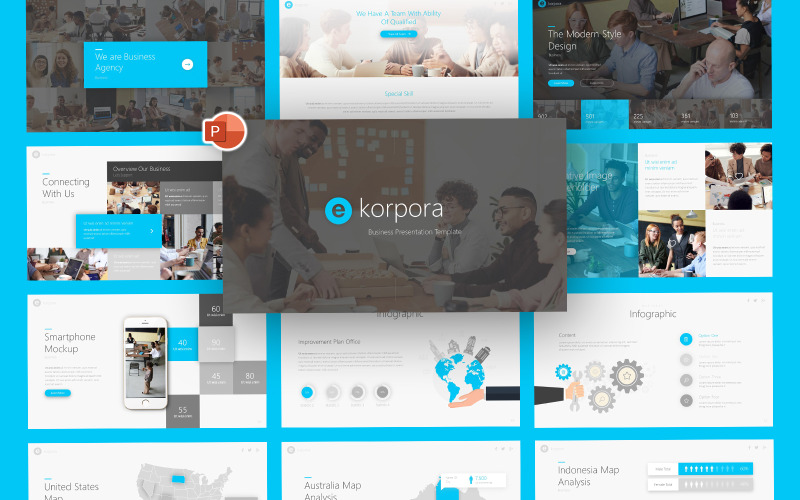 Modello PowerPoint - Affari di Korpora