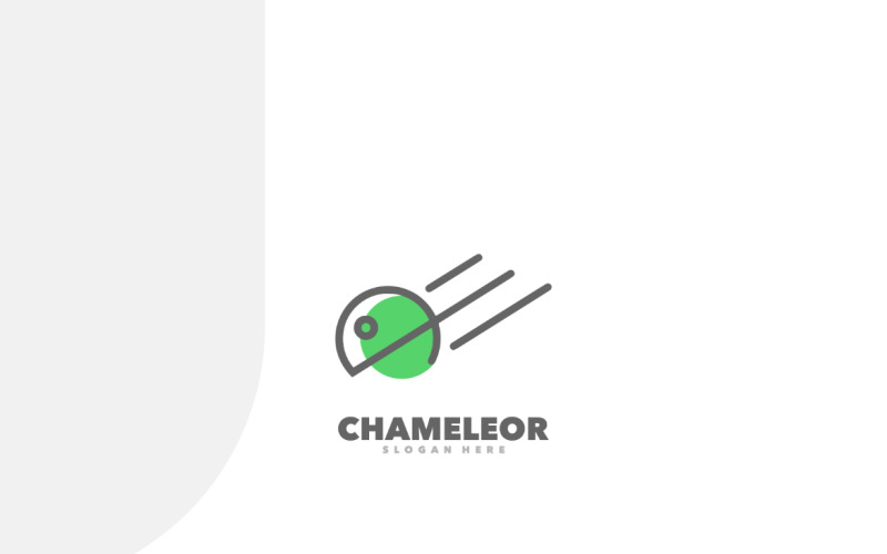 Plantilla de logotipo simple de meteorito camaleón