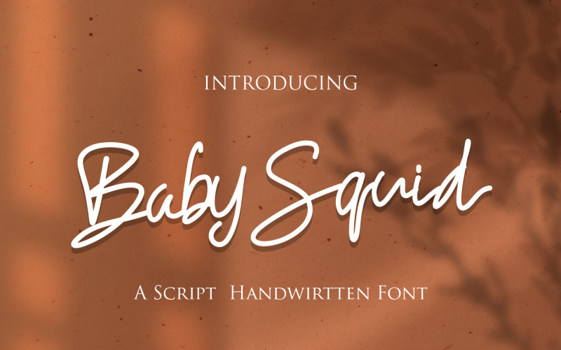 Babysquid - Handgeschreven scriptlettertypen