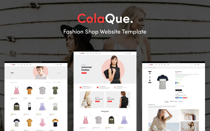 Colaque - Modèle de site de boutique de mode