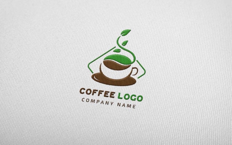 El diseño del logotipo de café expresa fuertemente
