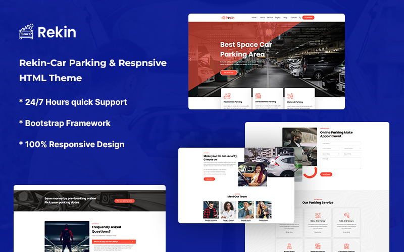Rekin - Website sjabloon voor parkeren