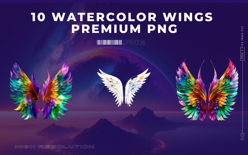 Ali dell'acquerello Premium PNG